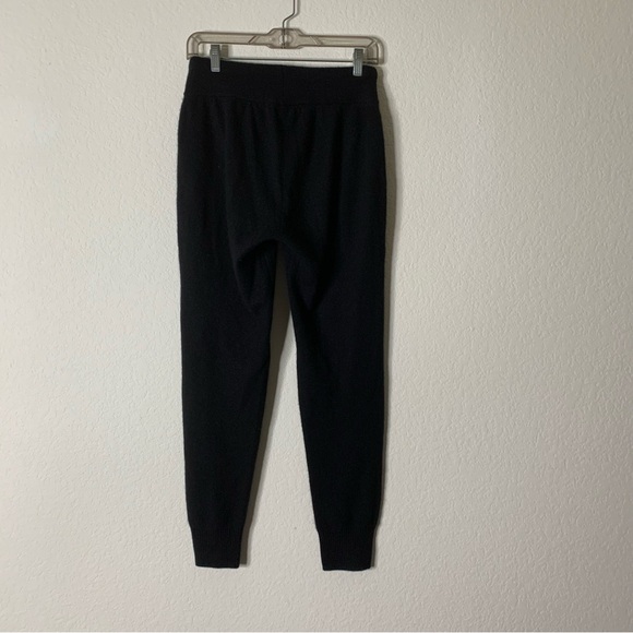 White + Warren black 100% cashmere drawstring joggers S - Picture 6 of 10